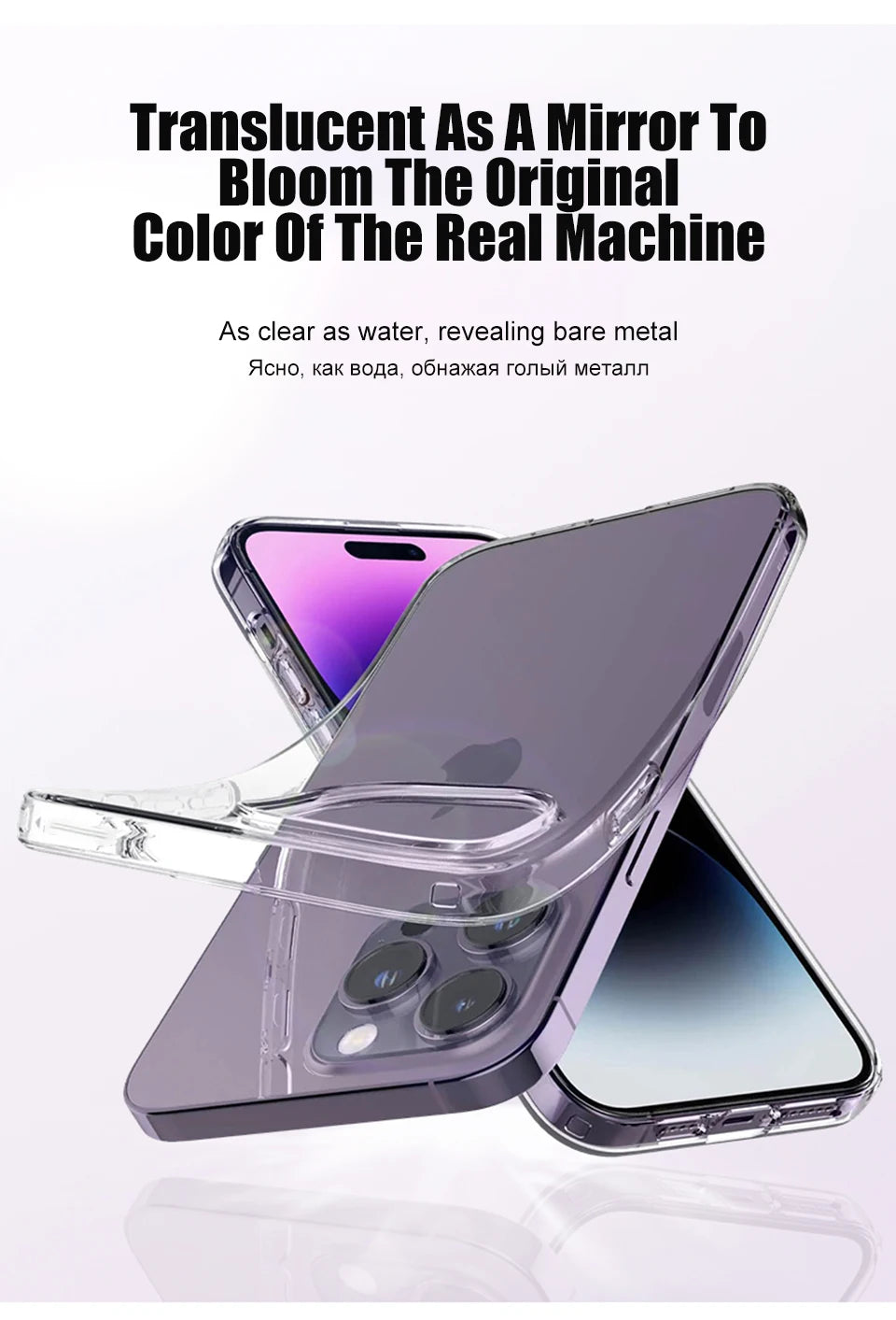 Original Clear Silicone Phone Case For Apple iPhone 15 13 12 11 14 Pro Max