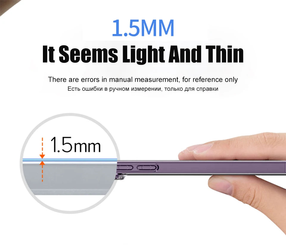 Original Clear Silicone Phone Case For Apple iPhone 15 13 12 11 14 Pro Max