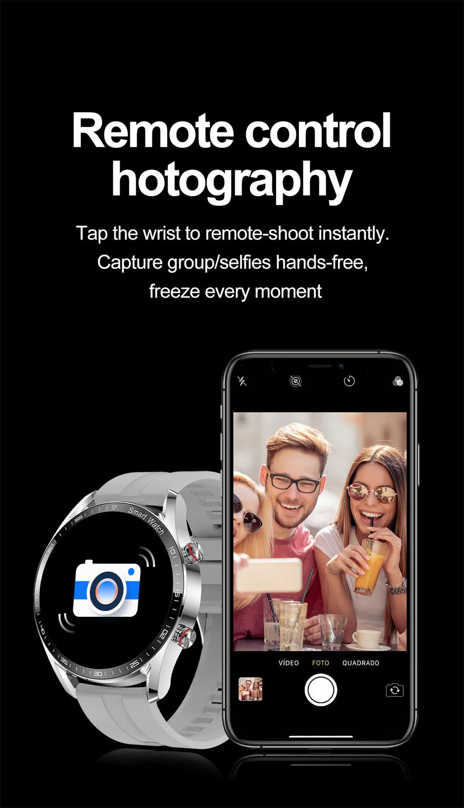 Smart Watch Men Multi-Sport Mode Heart Rate Health Monitoring Waterproof Business Smartwatch