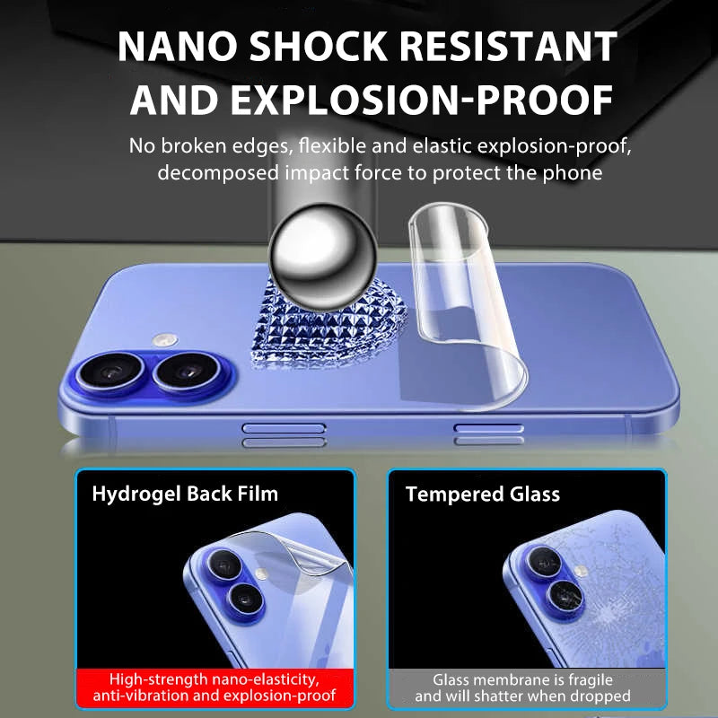 Back Hydrogel Film For iPhone 16 15 Pro Max