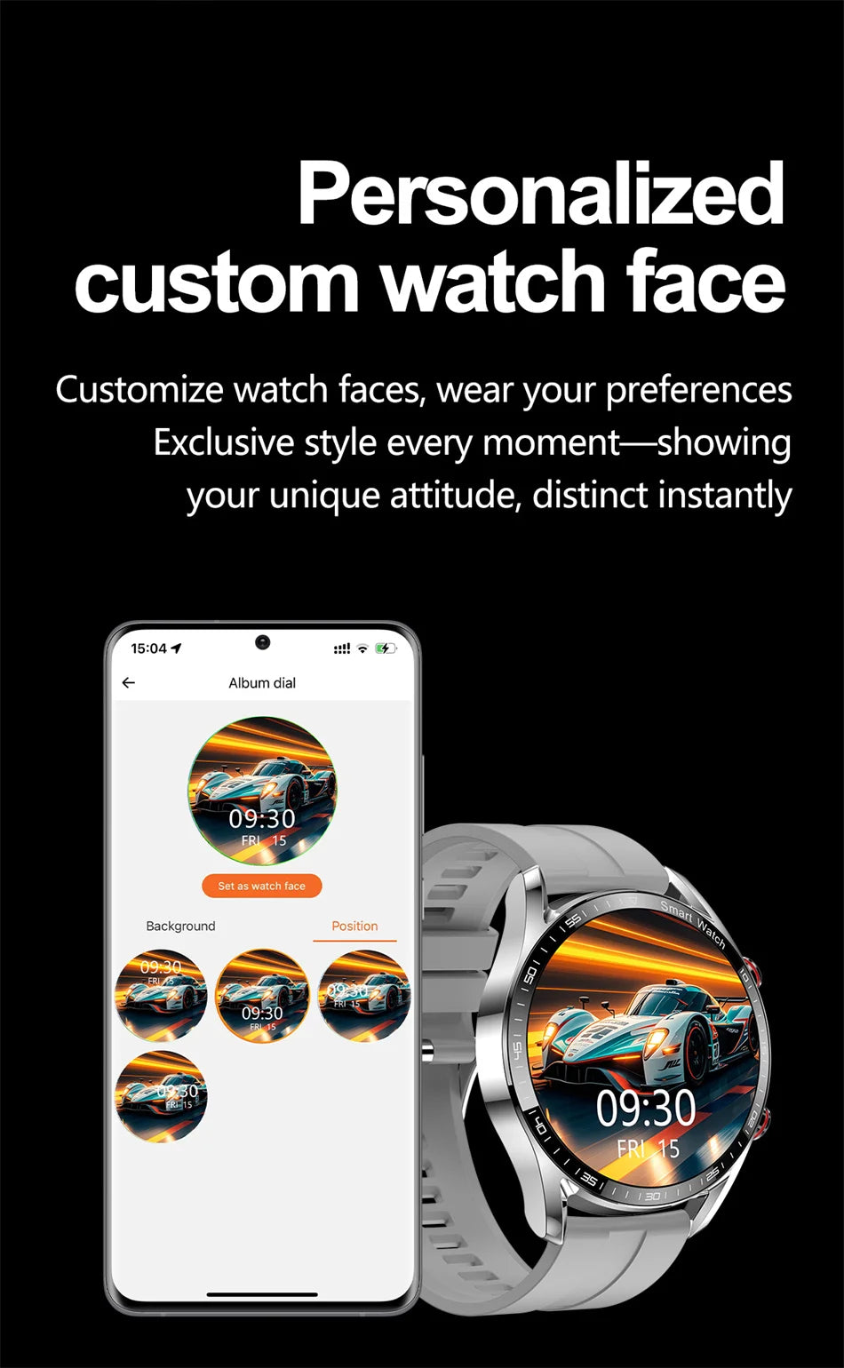 Smart Watch Men Multi-Sport Mode Heart Rate Health Monitoring Waterproof Business Smartwatch