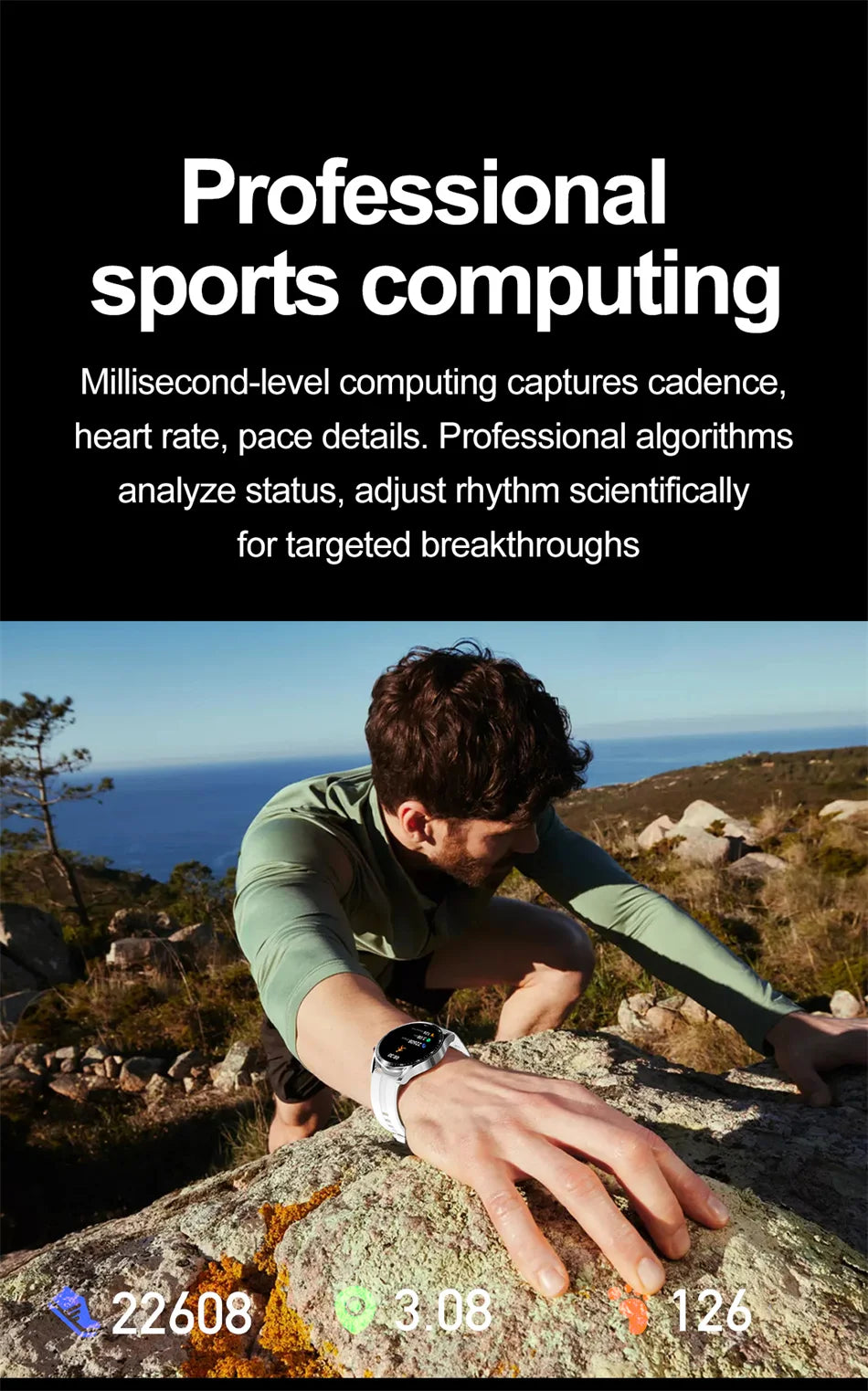 Smart Watch Men Multi-Sport Mode Heart Rate Health Monitoring Waterproof Business Smartwatch