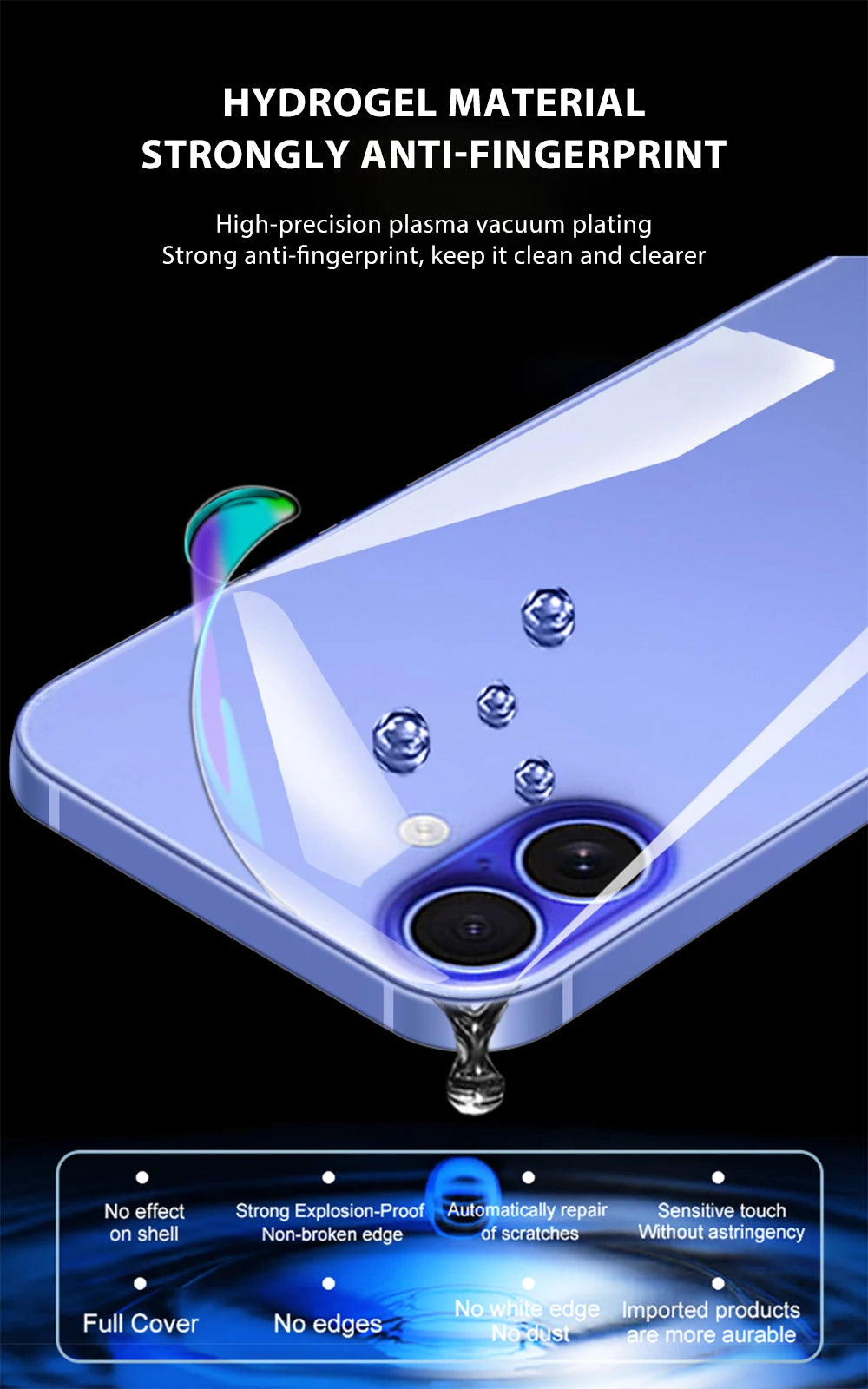 Back Hydrogel Film For iPhone 16 15 Pro Max