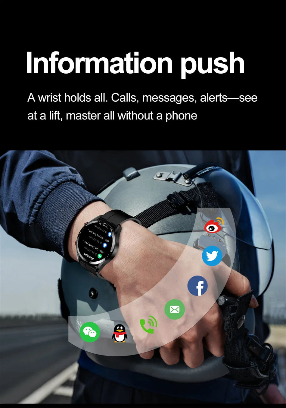 Smart Watch Men Multi-Sport Mode Heart Rate Health Monitoring Waterproof Business Smartwatch