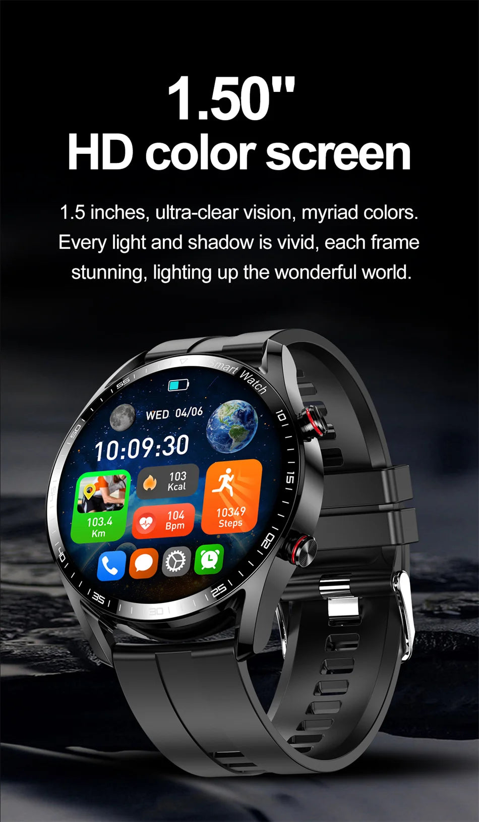 Smart Watch Men Multi-Sport Mode Heart Rate Health Monitoring Waterproof Business Smartwatch