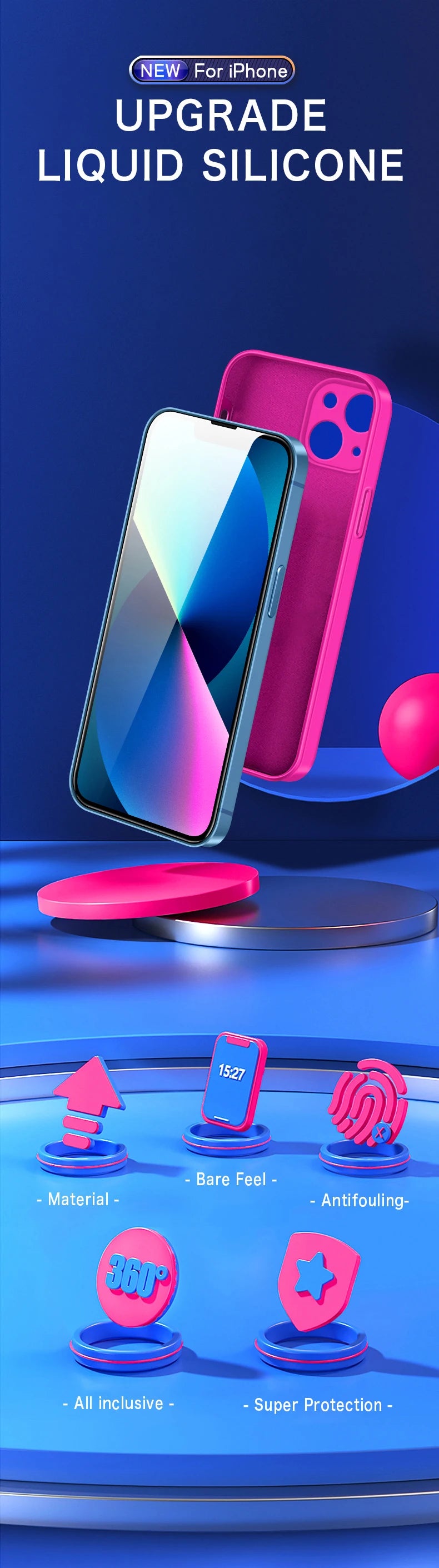 Silico Guard for iPhone 17 Air 16 15 14 13 11 12 17 Pro Max.