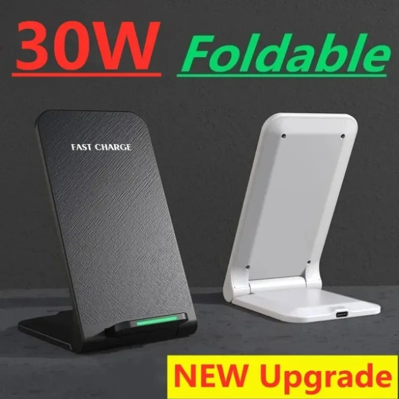 Zap Stand 30W Wireless Charger Stand Pad for iPhone, Samsung Xiaomi.