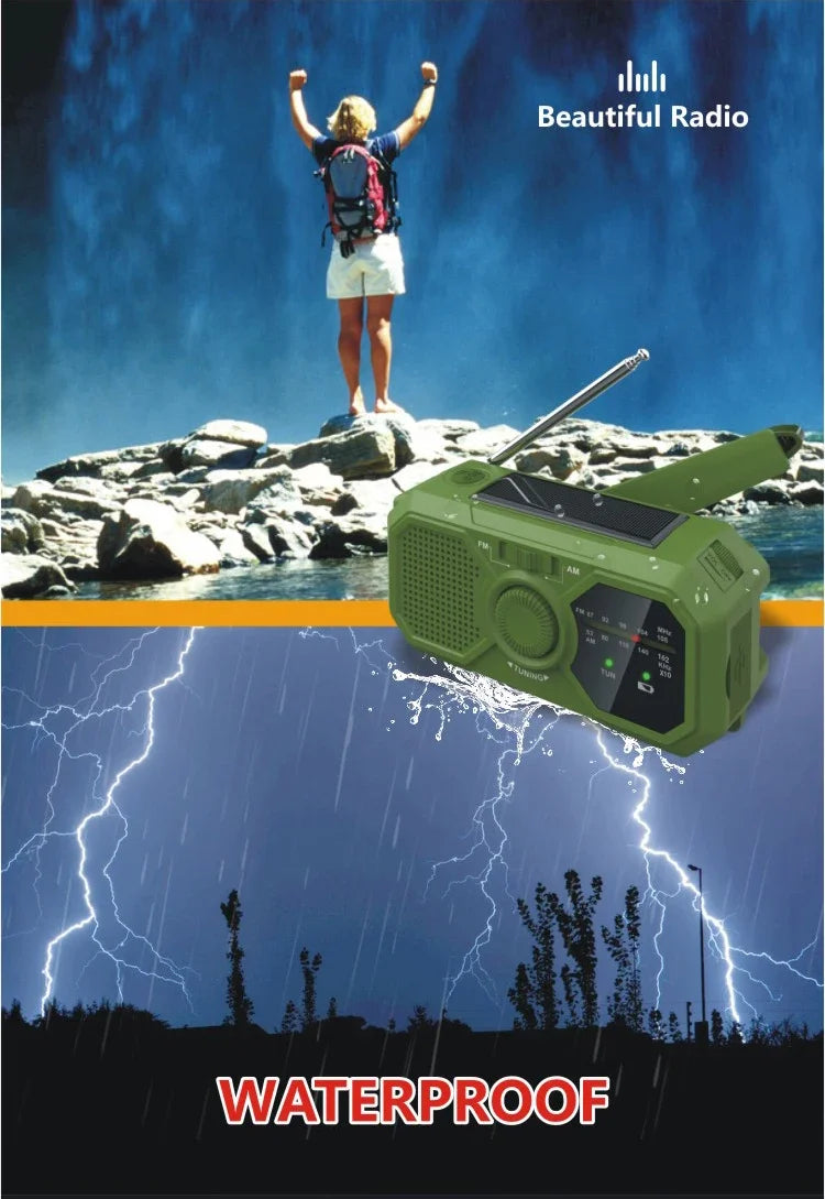 Portable Solar Radio, Emergency Kits first Aid Radio with Crank.