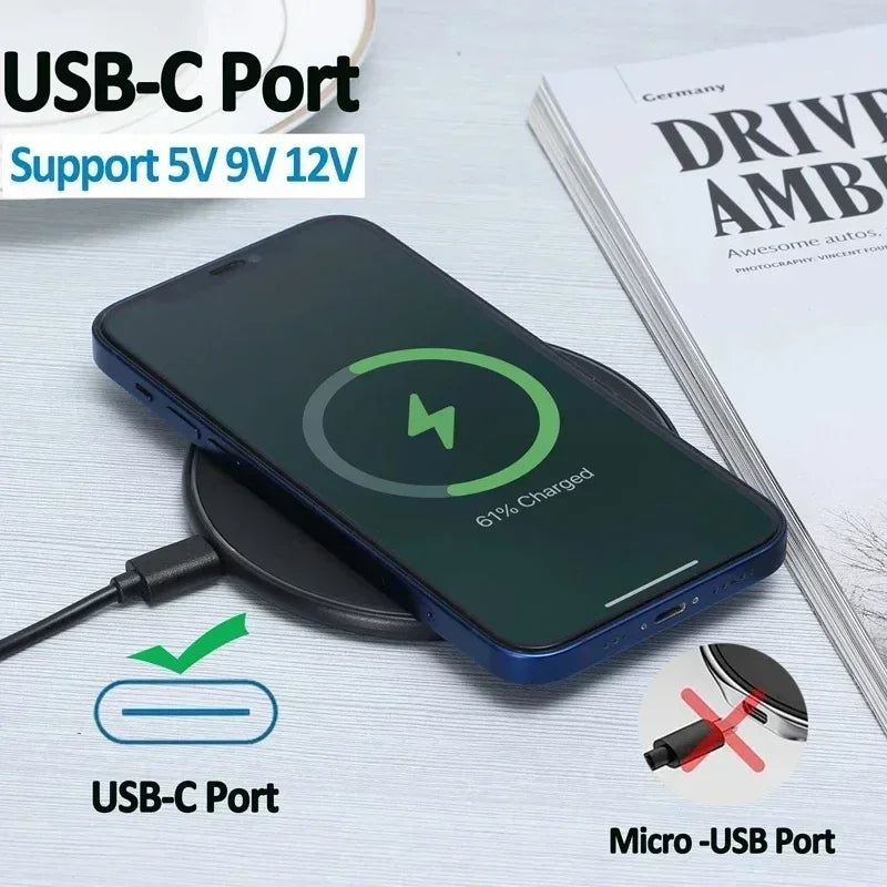 Fast Dock Chargers Pad Stand For iPhone 16 15 14 13 12 11 Pro Max, Samsung & Xiaomi .