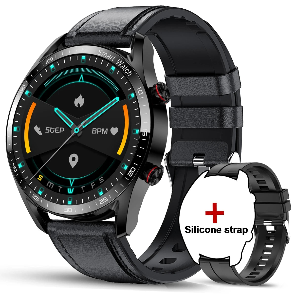 Smart Watch Men Multi-Sport Mode Heart Rate Health Monitoring Waterproof Business Smartwatch