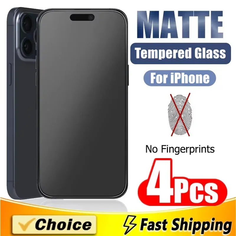 Frosty View Tempered Glass For iPhone 14 13 12 11 15 Pro Max