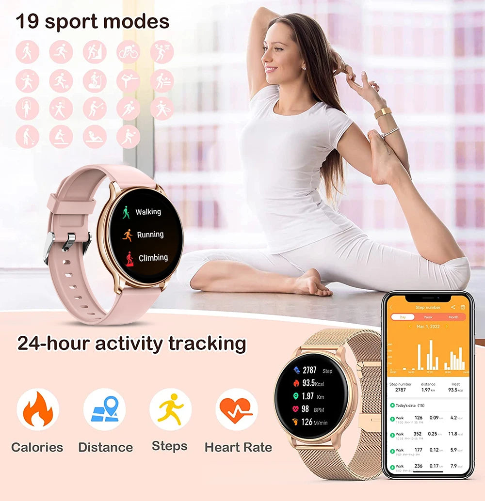 Style Track MEVADEN Bluetooth Call Smart Watch Women .