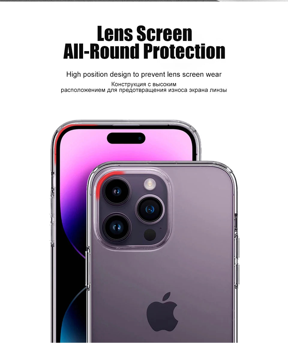Original Clear Silicone Phone Case For Apple iPhone 15 13 12 11 14 Pro Max