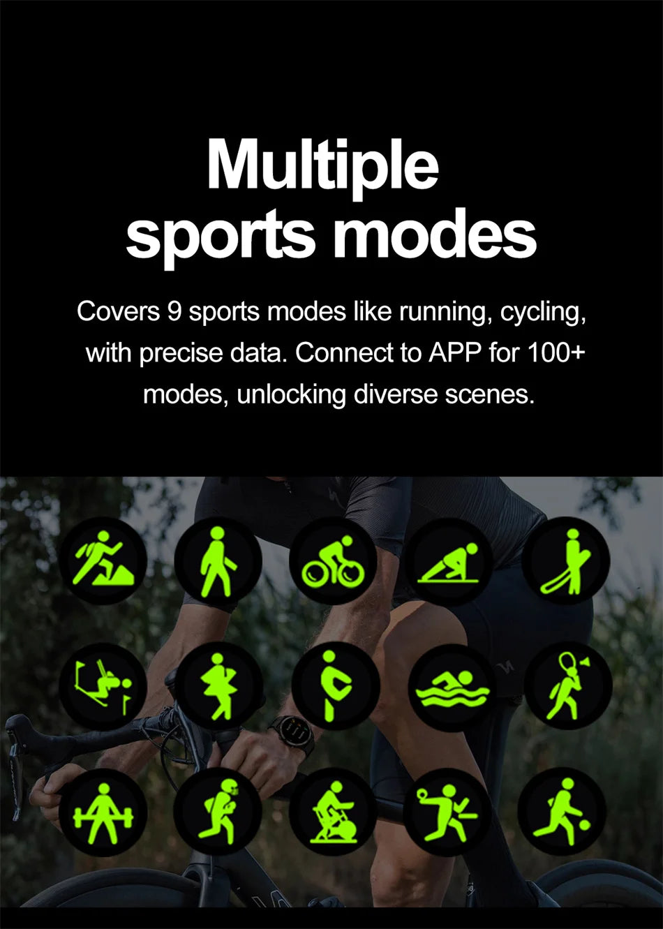 Smart Watch Men Multi-Sport Mode Heart Rate Health Monitoring Waterproof Business Smartwatch