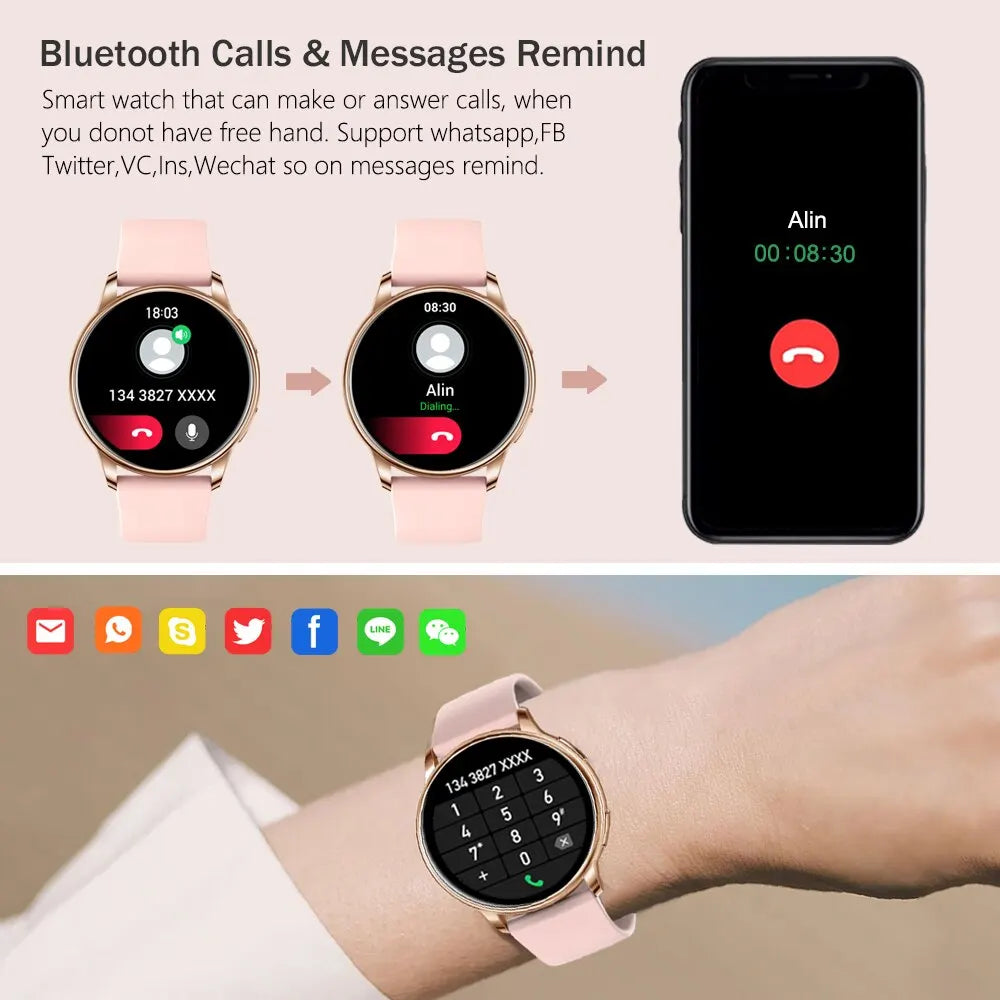 Style Track MEVADEN Bluetooth Call Smart Watch Women .