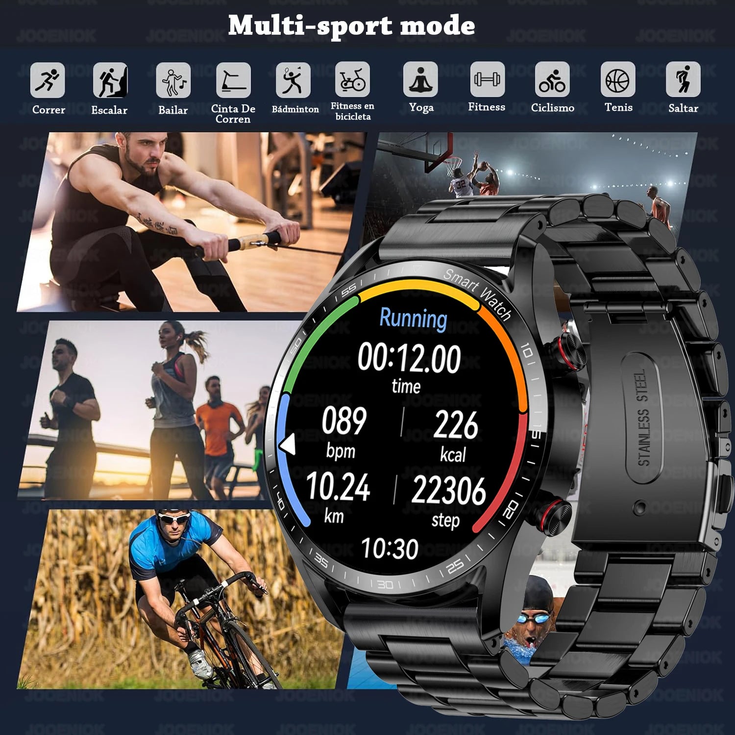 Smart Watch Men Multi-Sport Mode Heart Rate Health Monitoring Waterproof Business Smartwatch