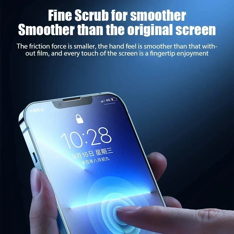 Frosty View Tempered Glass For iPhone 14 13 12 11 15 Pro Max